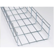 Kable Kontrol Kable Kontrol® Wire Mesh Cable Tray Straight Section - Electro-Zinc Resistant Steel - 12" W x 2" D x 5' L - Chrome Finish KK-12X2X5-EZ